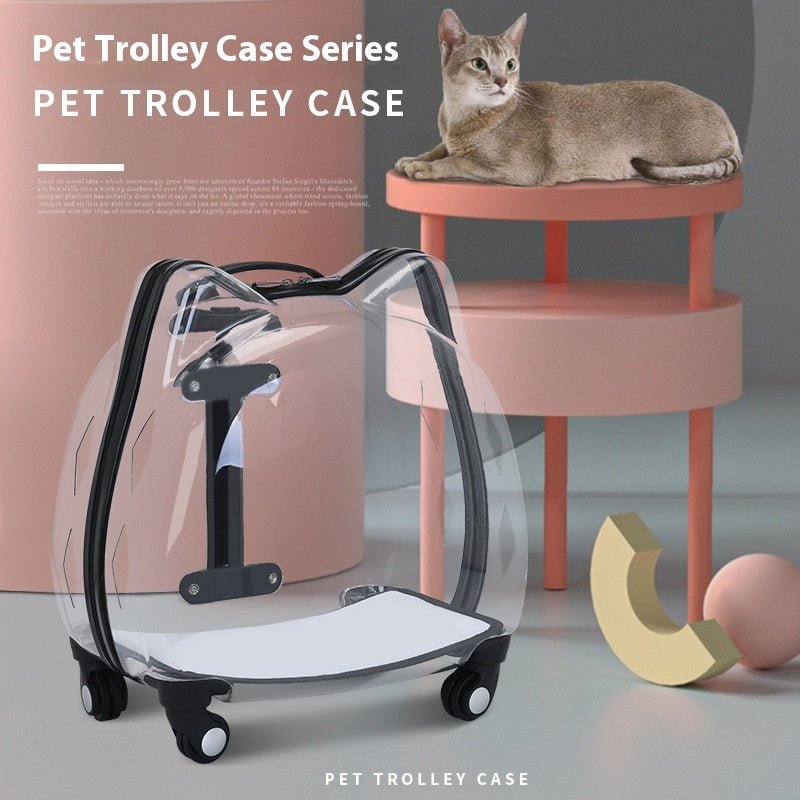 Cat Bag Trolley Case Pet Out Portable With Bubble Box Transparent Space Capsule - IVOIRART.COM