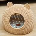 Cat nest rattan woven for all seasons, removable and washable - IVOIRART.COM