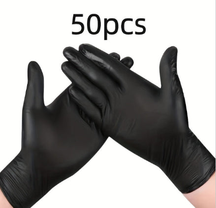 Gants Protecteurs Jetables Noirs en Composite Noir pour les Mains – Nitrile