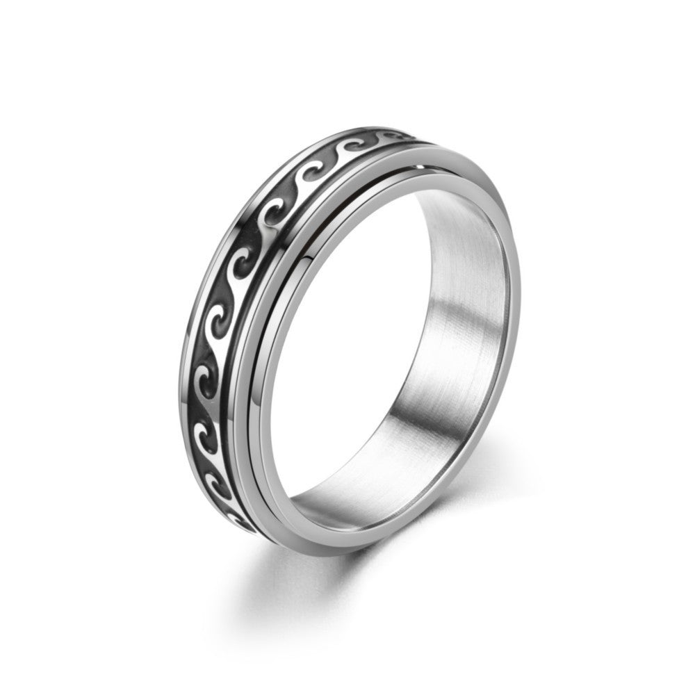 Corrosive Blackening Oil Titanium Steel Ring Jewelry
