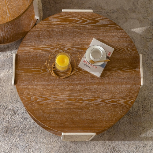 Table Basse en Bois Sculpté, Table d'Appoint Rétro Avec Rangement à Double Couche, Petite Table d'Accueil Pour Salon, Table de Chevet de Style Palais Pour Petits Espaces