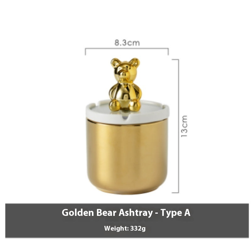 Cendrier en céramique de luxe léger, anti-vol de cendres pour la maison