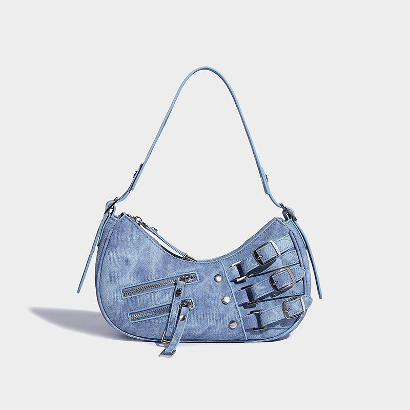 Sac d'aisselle en denim style rétro américain