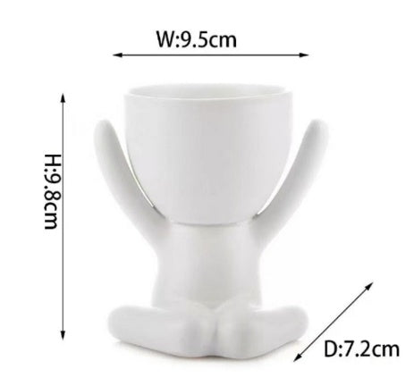 Vase Succulent pour Petites Personnes en Céramique Maison, Art Créatif de Bureau, Décoration d'Artisanat