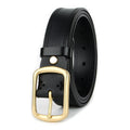 Ceinture vintage en cuir pleine fleur patiné avec boucle en laiton massif, rétro - IVOIRART.COM