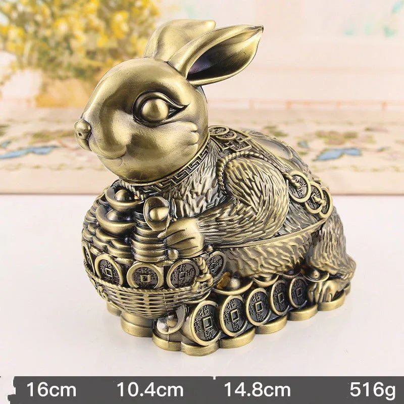 Cendrier Métallique Créatif avec Couverture à Bande Scellante Zodiac Chinois - IVOIRART.COM
