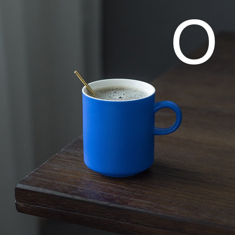 Ceramic Coffee Cup Set Simple Coffee Set With Saucer Handmade - IVOIRART.COM