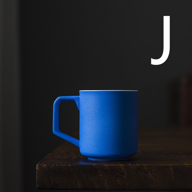 Ceramic Coffee Cup Set Simple Coffee Set With Saucer Handmade - IVOIRART.COM