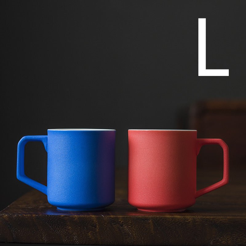 Ceramic Coffee Cup Set Simple Coffee Set With Saucer Handmade - IVOIRART.COM