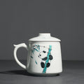 Ceramic Filter With Cover Hand Painted Cute Panda Water Cup Kung Fu Tea Set - IVOIRART.COM