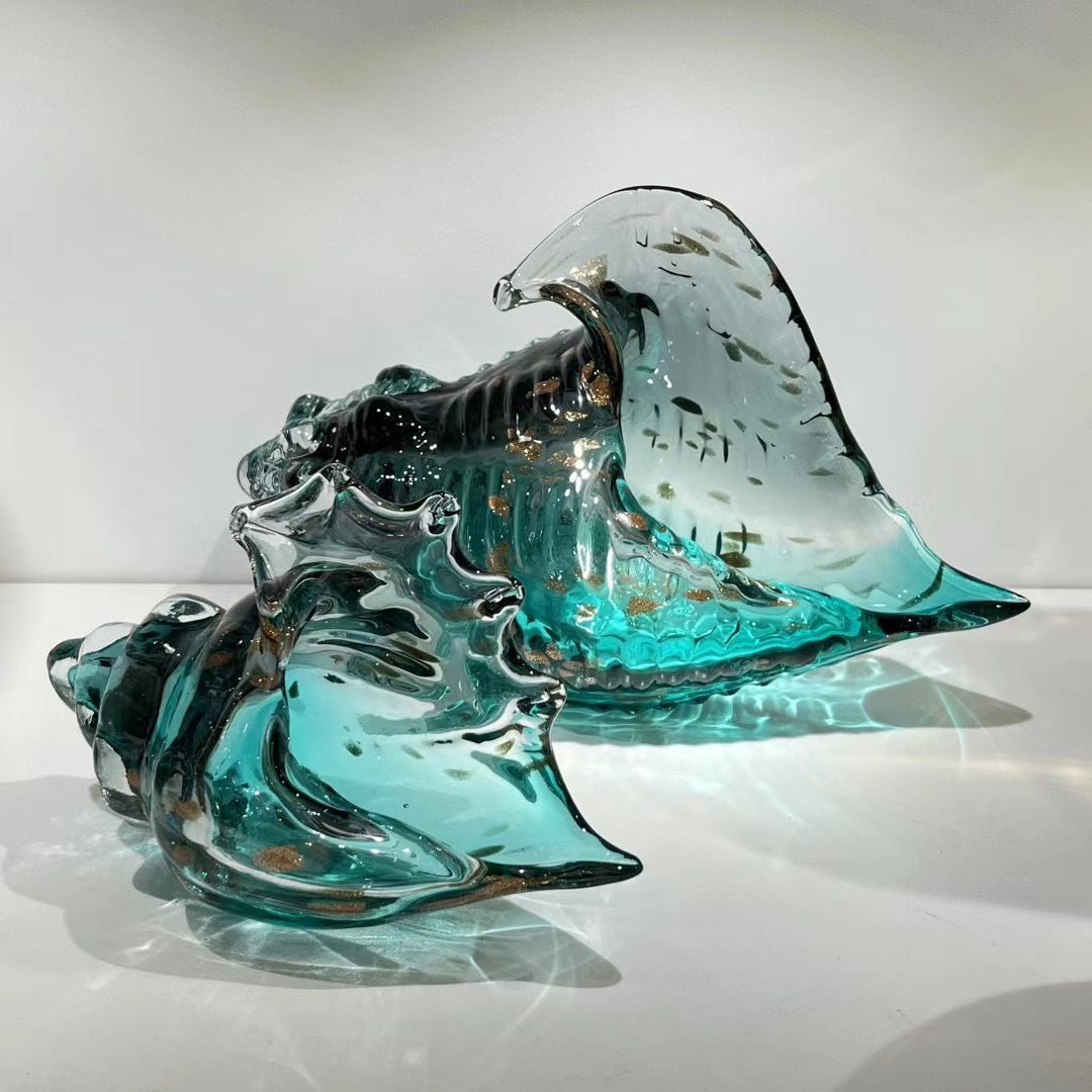 Décoration de Conque Colorée en Émail de Luxe Léger