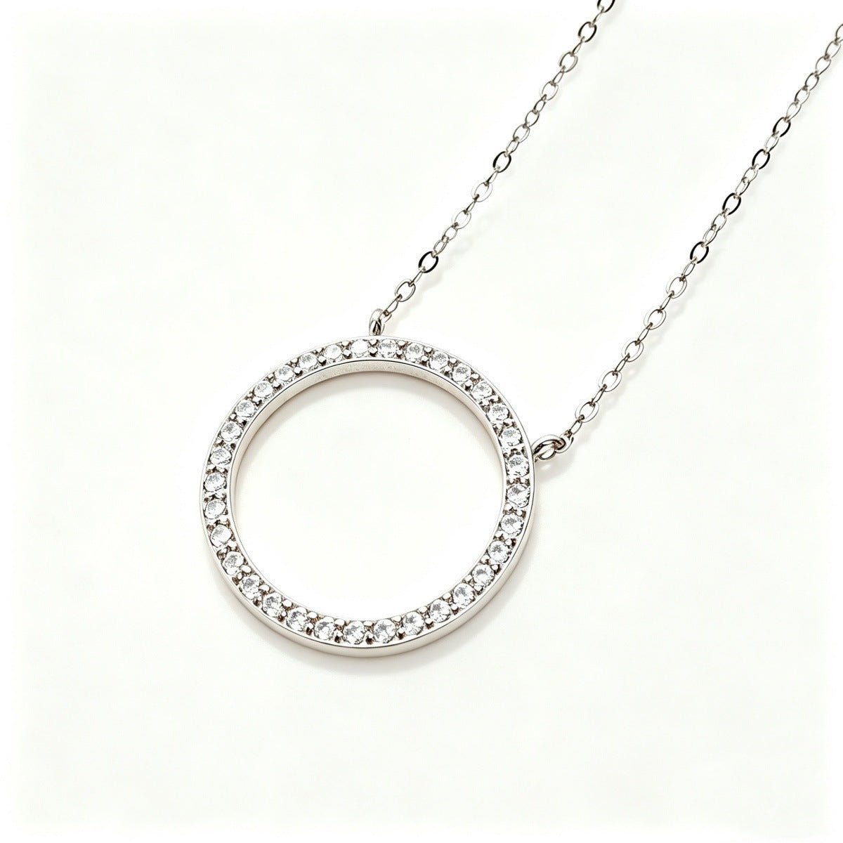 Chaîne minimaliste de mode pour clavicule, forme ronde élégante en argent 925 - IVOIRART.COM