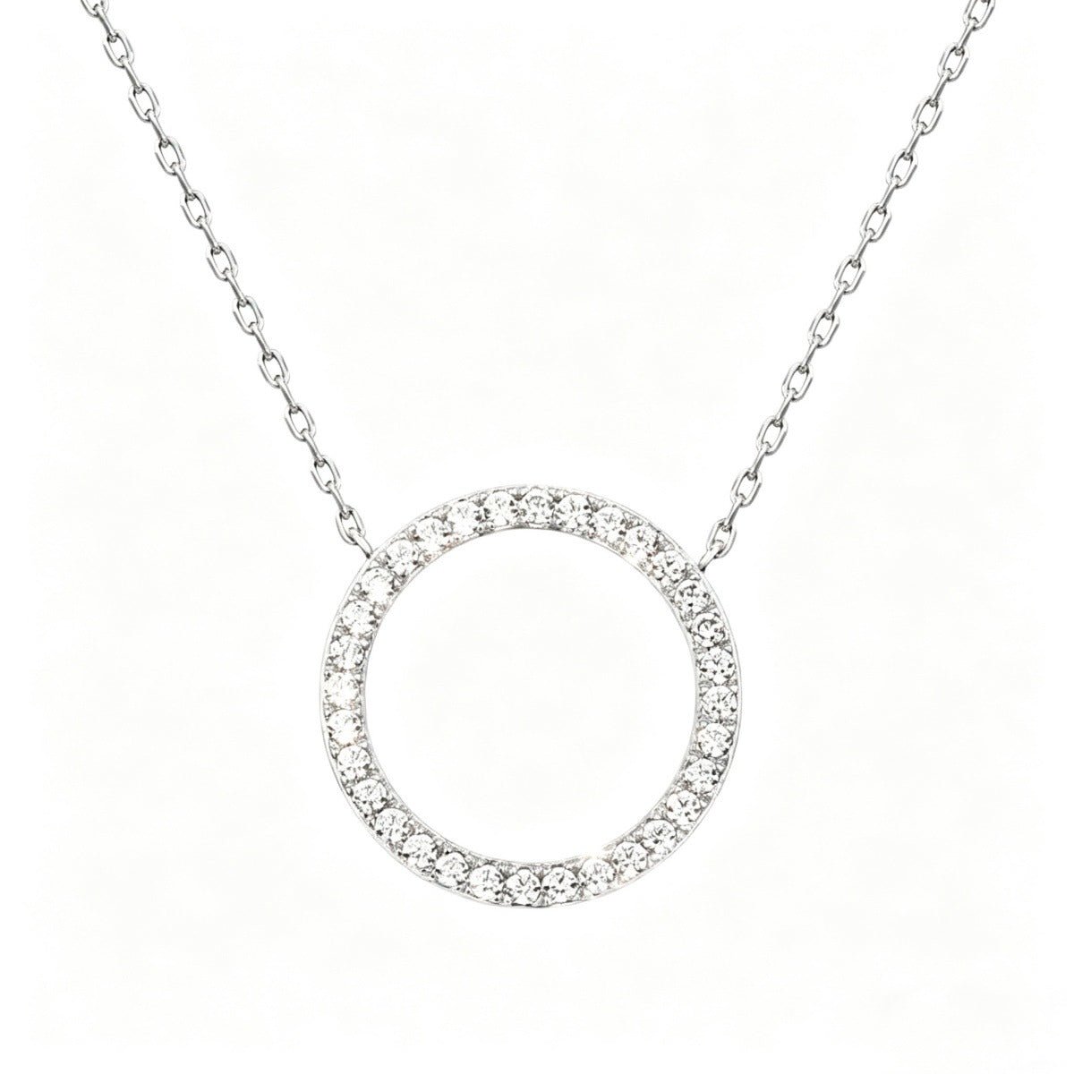 Chaîne minimaliste de mode pour clavicule, forme ronde élégante en argent 925 - IVOIRART.COM