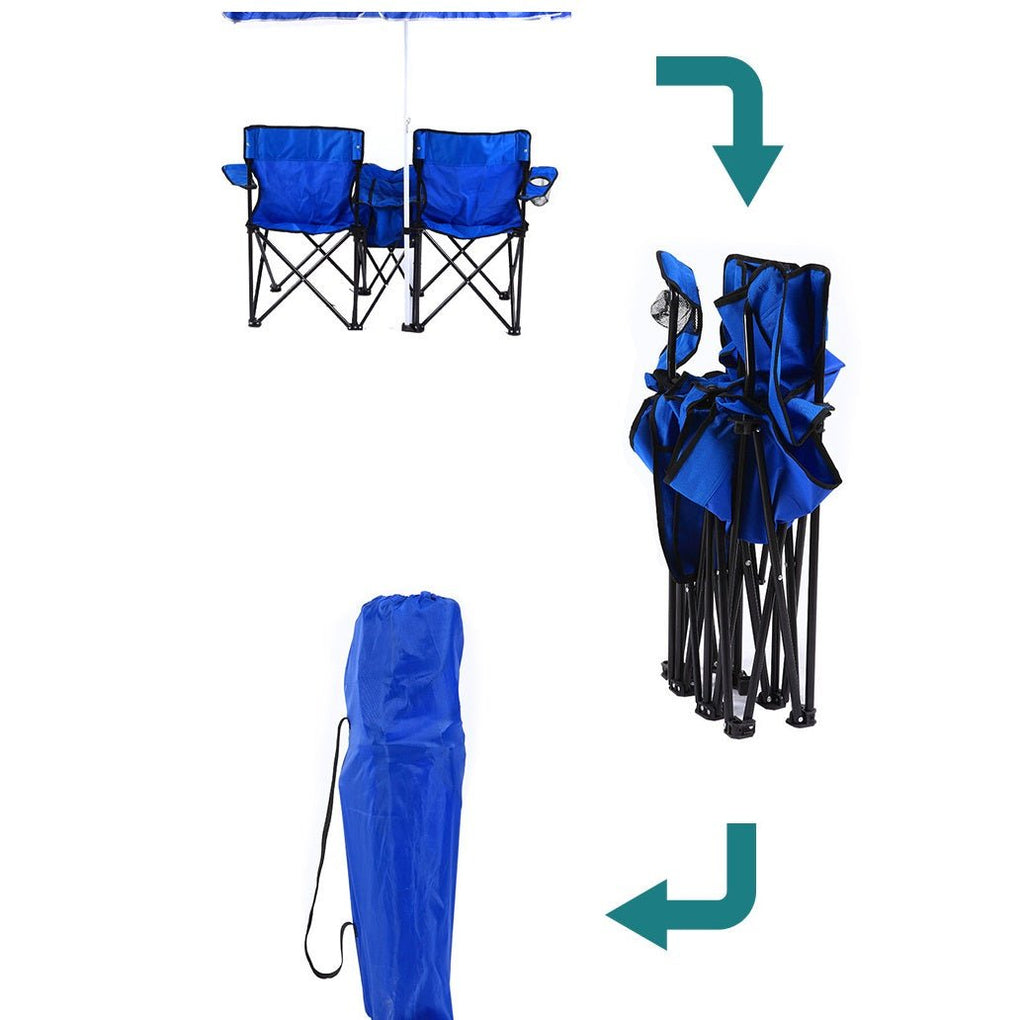 Chaise de Camping Pliable Double Portable pour Activités Extérieures Confortable - IVOIRART.COM