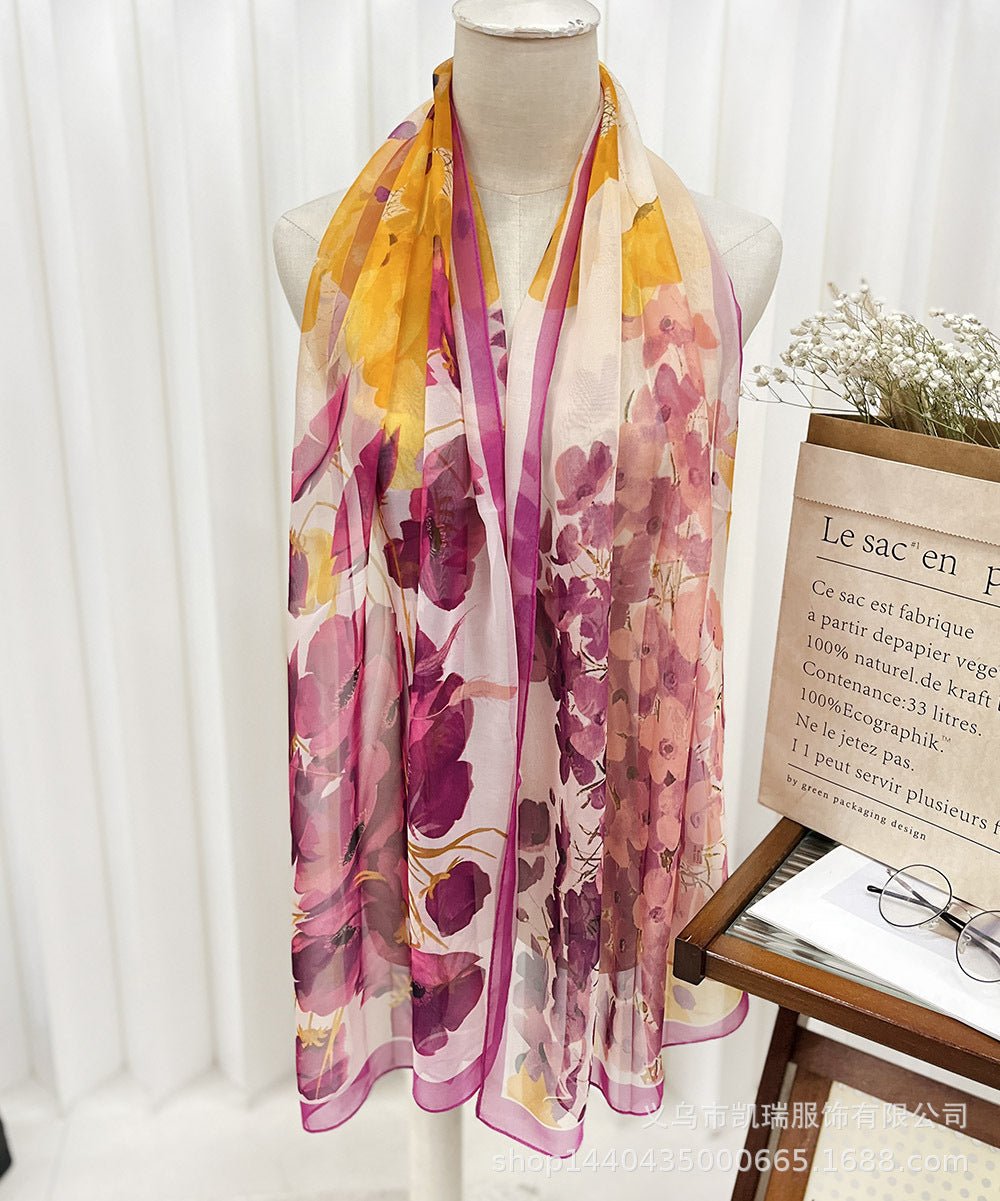 Châle décontracté pour femme, polyvalent et protecteur contre le soleil, style mi - long - IVOIRART.COM
