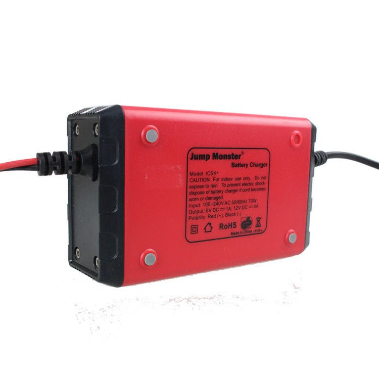 Chargeur de batterie automobile rouge, entrée 100-240V, sortie 6V/12V automatique - IVOIRART.COM