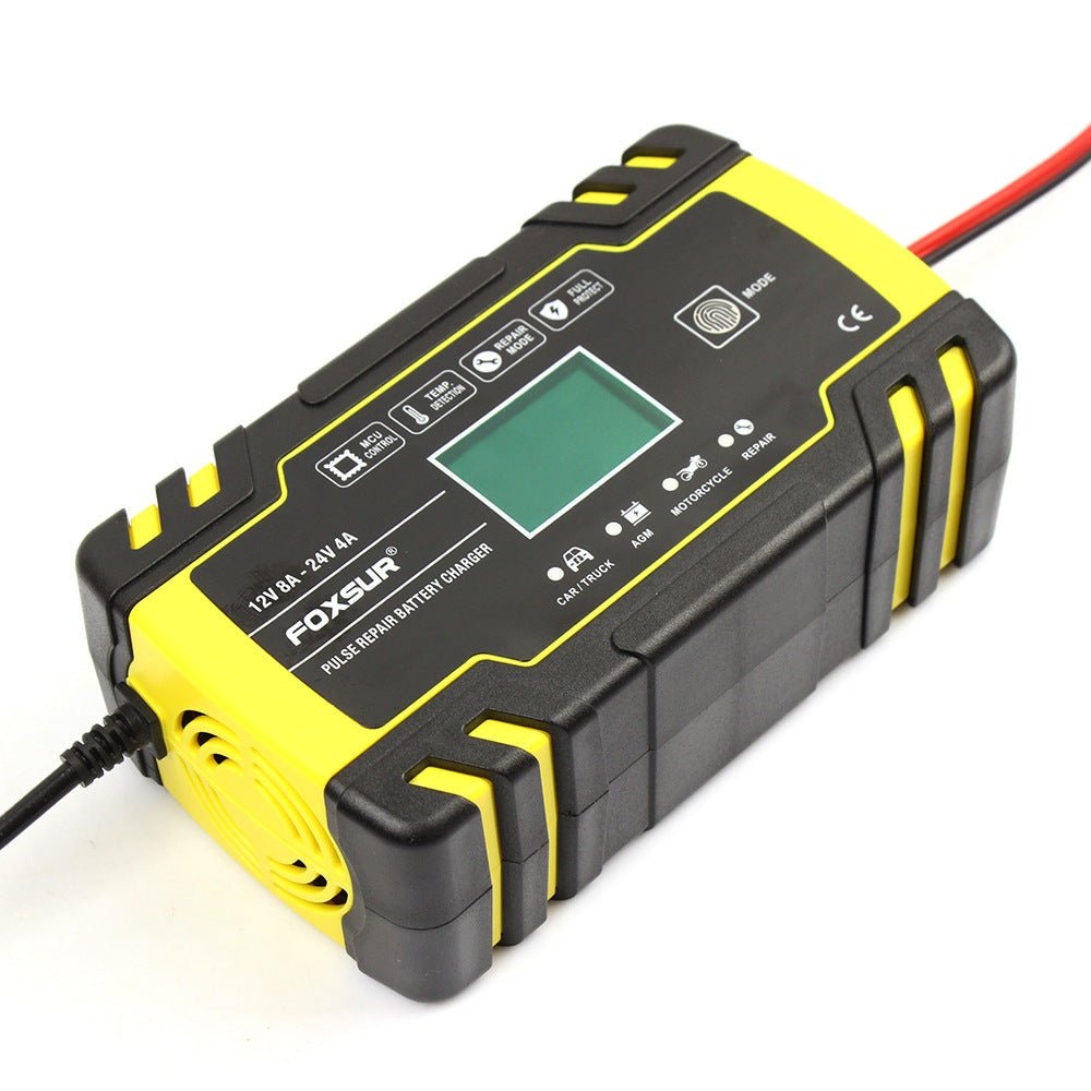 Chargeur de batterie moto automatique à 3 niveaux, compatible calcium, gel, AGM, humide - IVOIRART.COM