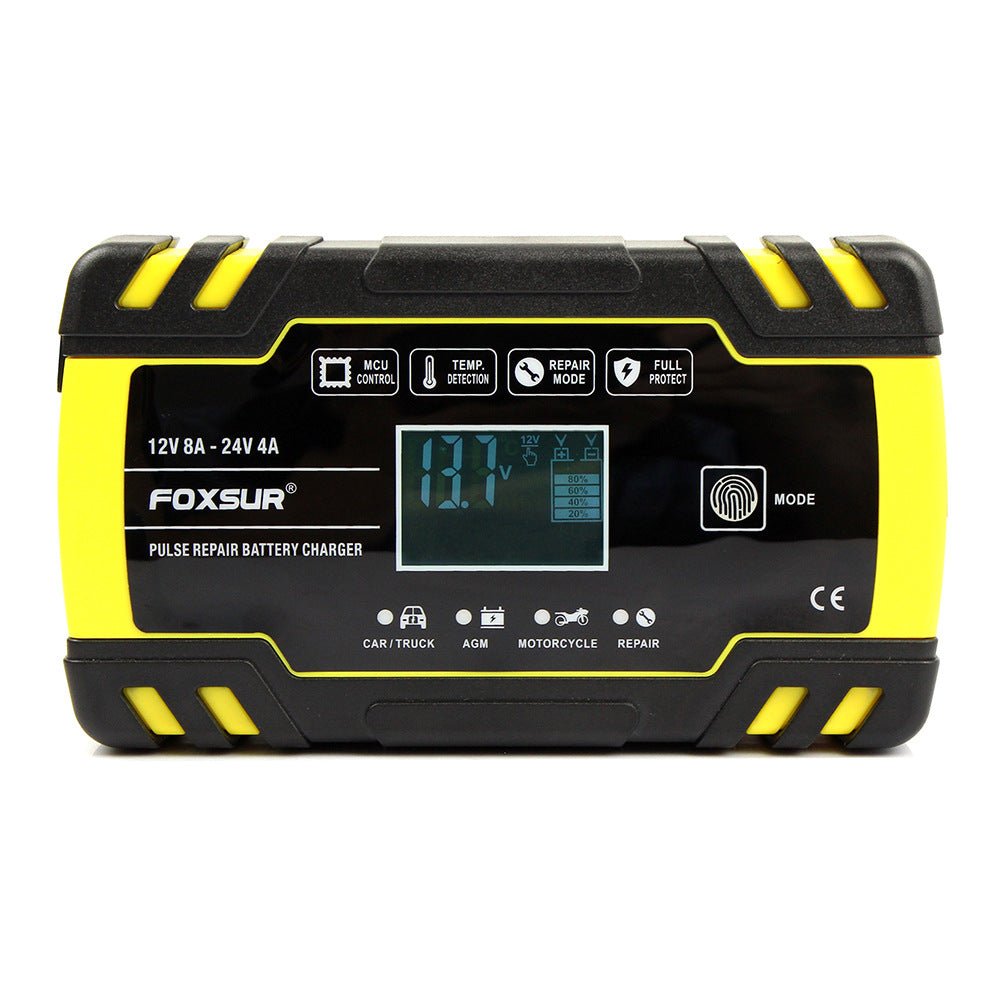 Chargeur de batterie moto automatique à 3 niveaux, compatible calcium, gel, AGM, humide - IVOIRART.COM