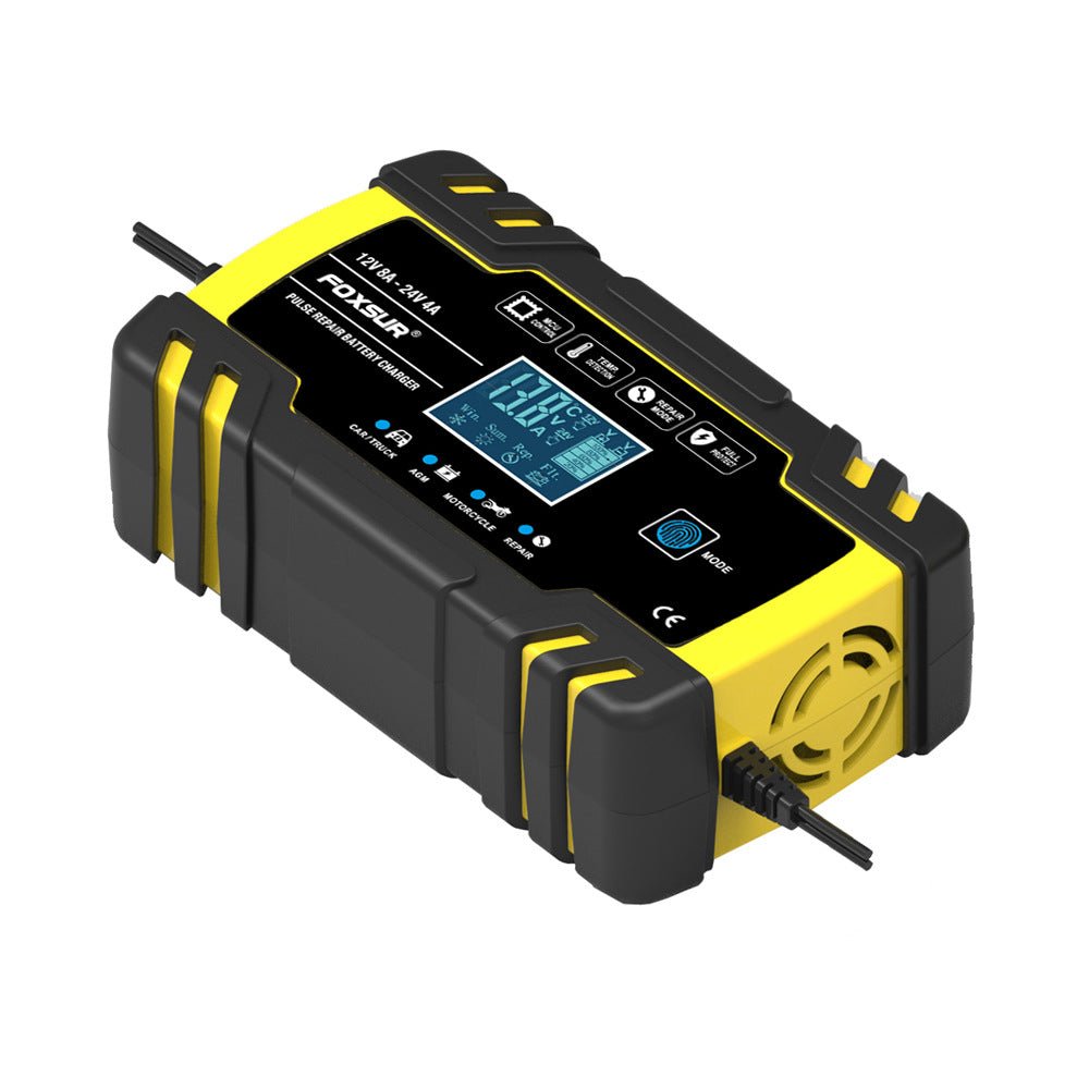 Chargeur de batterie moto automatique à 3 niveaux, compatible calcium, gel, AGM, humide - IVOIRART.COM