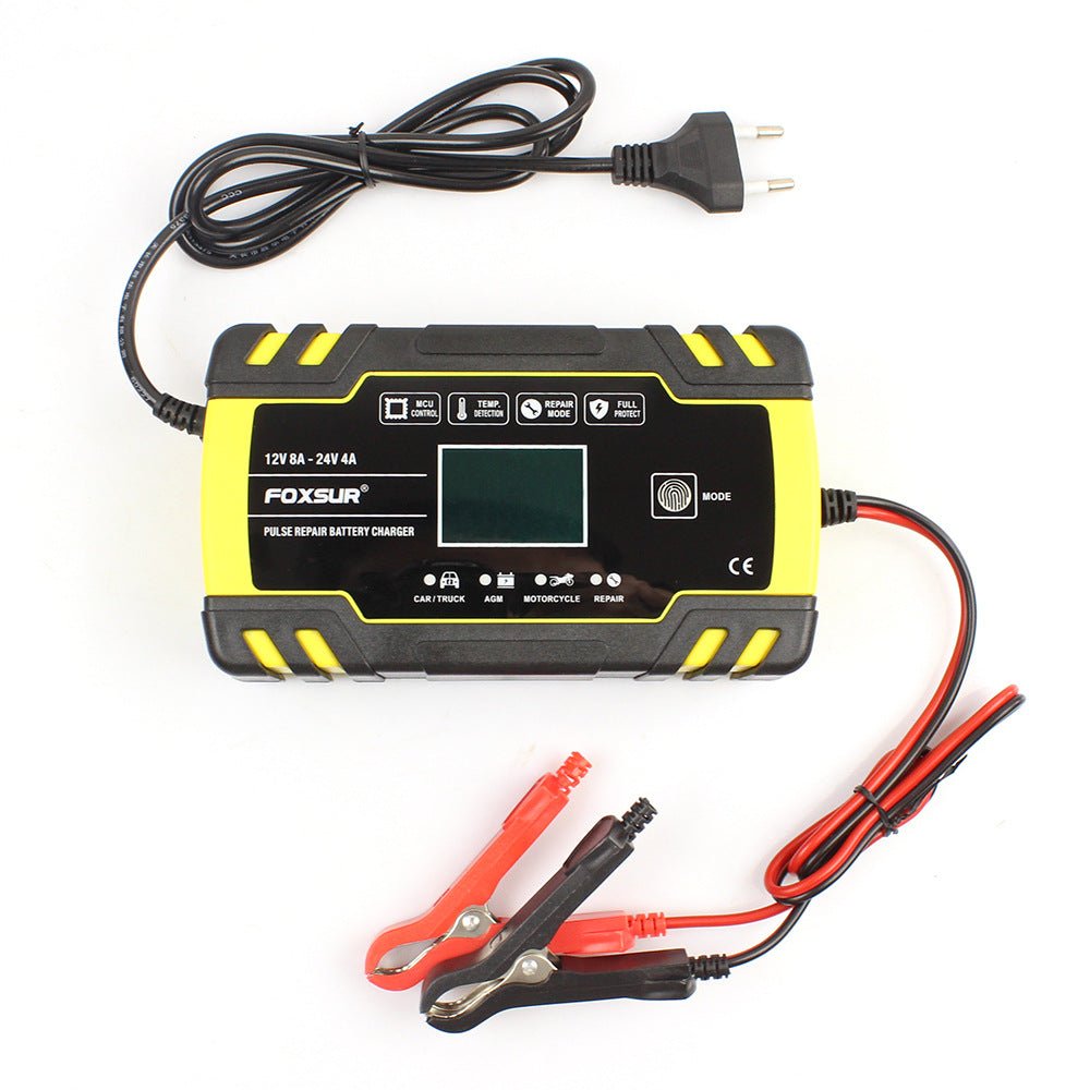 Chargeur de batterie moto automatique à 3 niveaux, compatible calcium, gel, AGM, humide - IVOIRART.COM