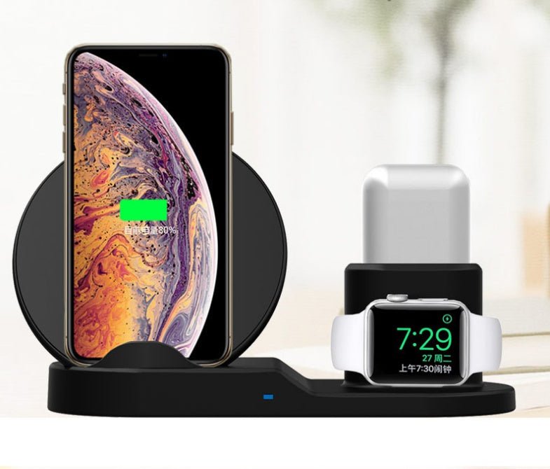 Chargeur sans fil 3-en-1 compatible avec Apple - Recharge rapide polyvalente - IVOIRART.COM