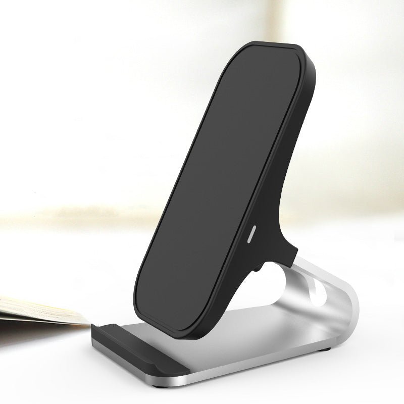 Chargeur sans fil à induction avec charge rapide 15W universel noir argent métal - IVOIRART.COM