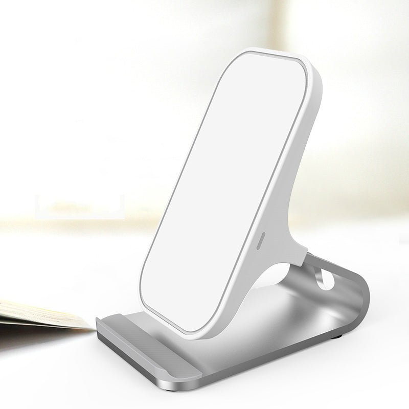 Chargeur sans fil à induction avec charge rapide 15W universel noir argent métal - IVOIRART.COM
