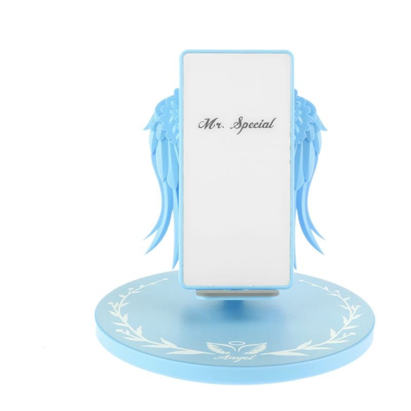 Chargeur sans fil avec ailes d’ange illuminées, design unique et élégant - IVOIRART.COM