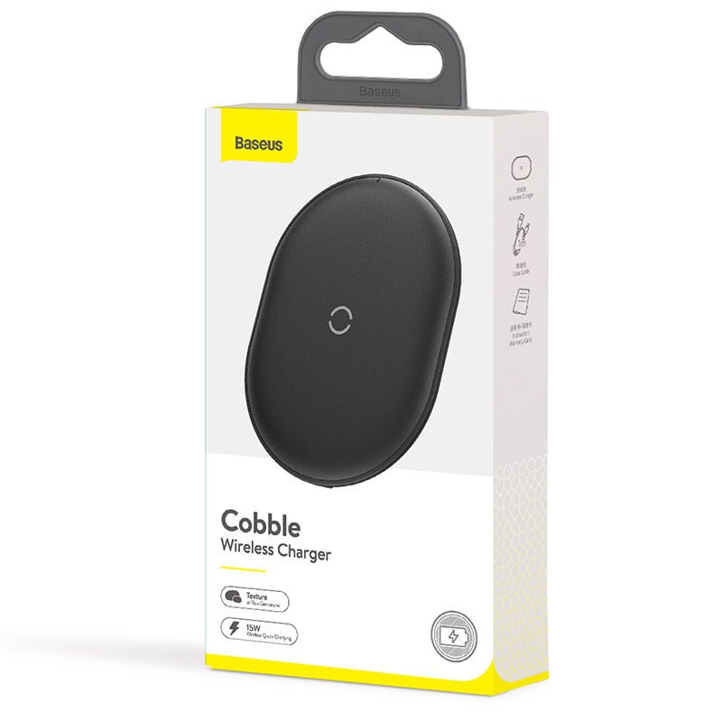 Chargeur Sans Fil Intelligent 15W Baseus Rough pour Téléphones Mobiles Noir ou Blanc - IVOIRART.COM
