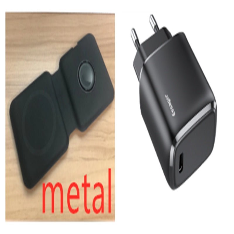 Chargeur sans fil magnétique 2 en 1 15W rapide avec station de charge pliable - IVOIRART.COM