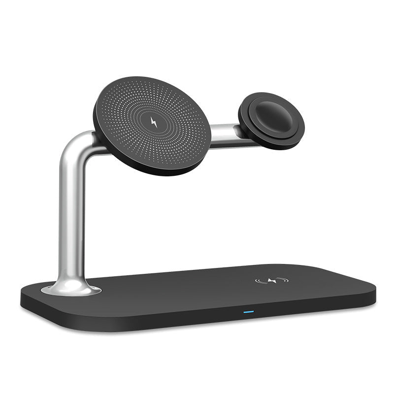 Chargeur sans fil magnétique 3 - en - 1 alliant rapidité et design moderne élégant - IVOIRART.COM