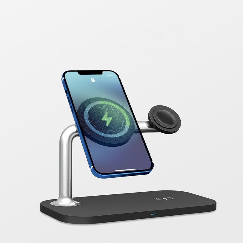 Chargeur sans fil magnétique 3 - en - 1 alliant rapidité et design moderne élégant - IVOIRART.COM