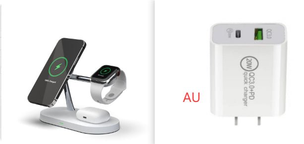 Chargeur sans fil magnétique rapide intelligent 3 - en - 1 avec charge rapide 15W - IVOIRART.COM