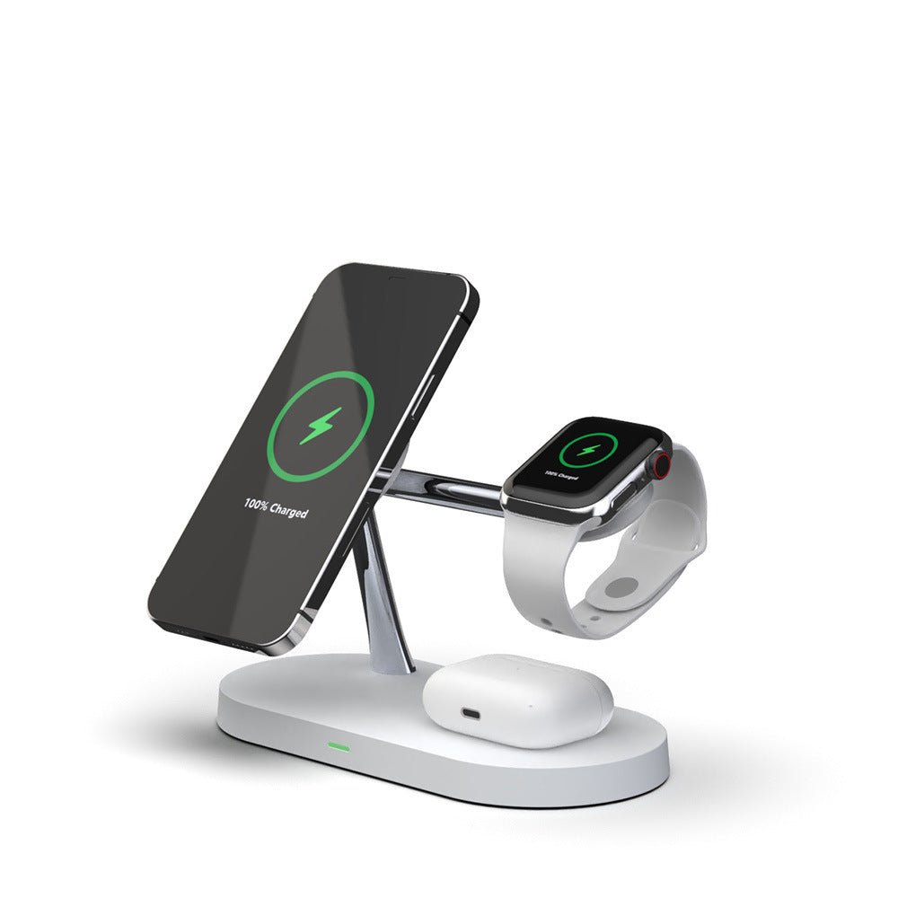 Chargeur sans fil magnétique rapide intelligent 3 - en - 1 avec charge rapide 15W - IVOIRART.COM