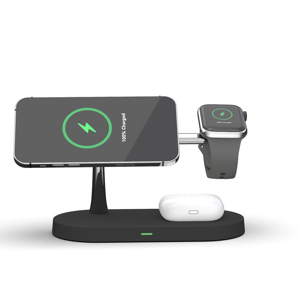 Chargeur sans fil magnétique rapide intelligent 3 - en - 1 avec charge rapide 15W - IVOIRART.COM