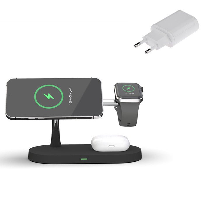 Chargeur sans fil magnétique rapide intelligent 3 - en - 1 avec charge rapide 15W - IVOIRART.COM