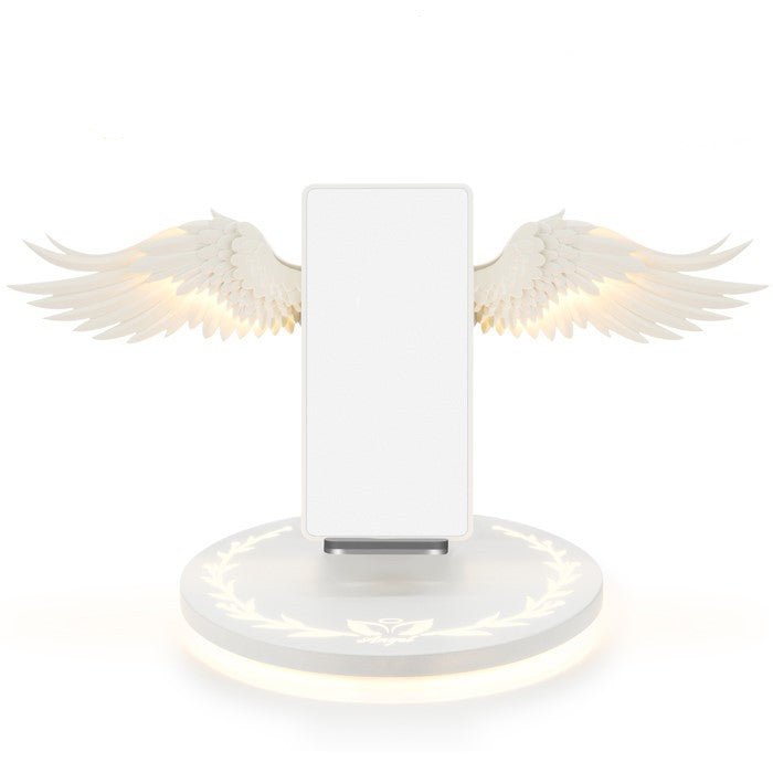 Chargeur sans fil Qi universel avec ailes d'ange LED colorées pour téléphone rapide - IVOIRART.COM