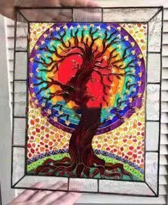 Charme Tracery Fleur Arbre de Vie Peint - Décoration Murale Élégante ABS - IVOIRART.COM