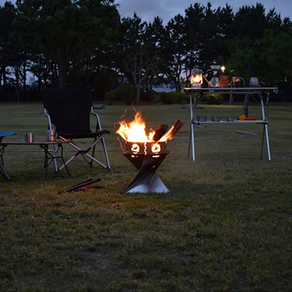 Chauffage extérieur pour feu de camp pliable avec sac de transport en tissu - IVOIRART.COM