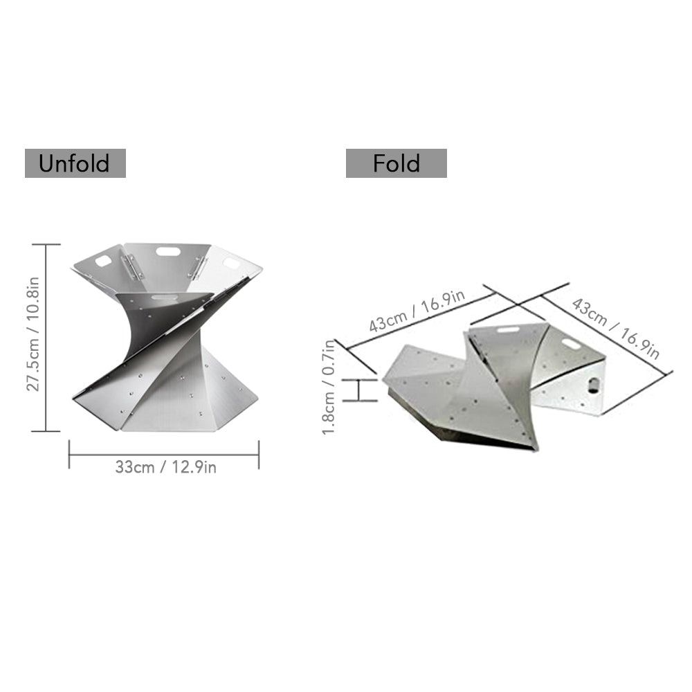 Chauffage extérieur pour feu de camp pliable avec sac de transport en tissu - IVOIRART.COM