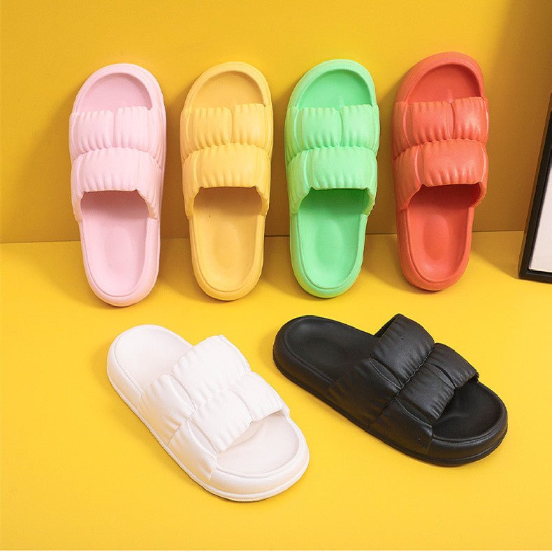 Chaussons d'été pour femme à semelle épaisse, douce et confortable à la maison - IVOIRART.COM