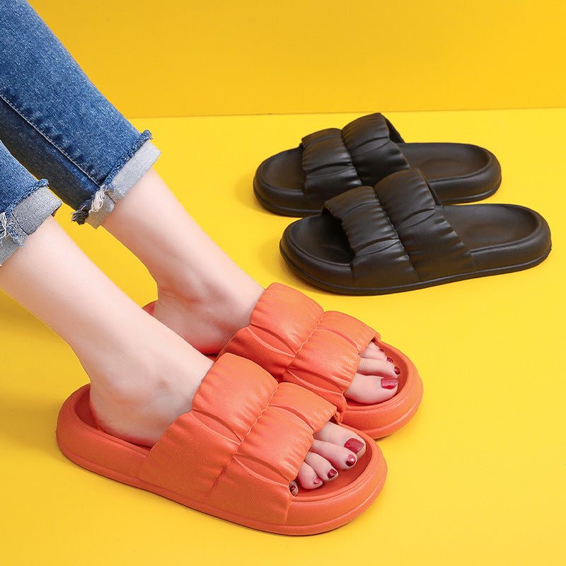 Chaussons d'été pour femme à semelle épaisse, douce et confortable à la maison - IVOIRART.COM