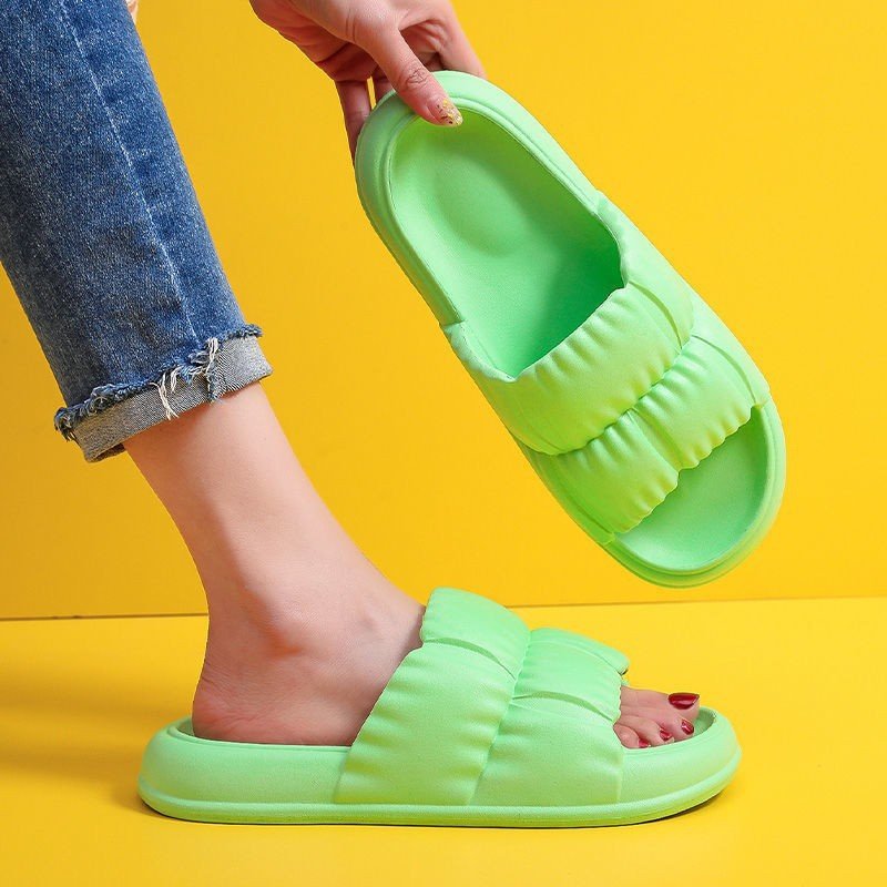 Chaussons d'été pour femme à semelle épaisse, douce et confortable à la maison - IVOIRART.COM