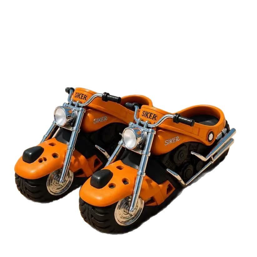 Chaussons hommes originaux en forme de moto amusante - style décontracté - IVOIRART.COM