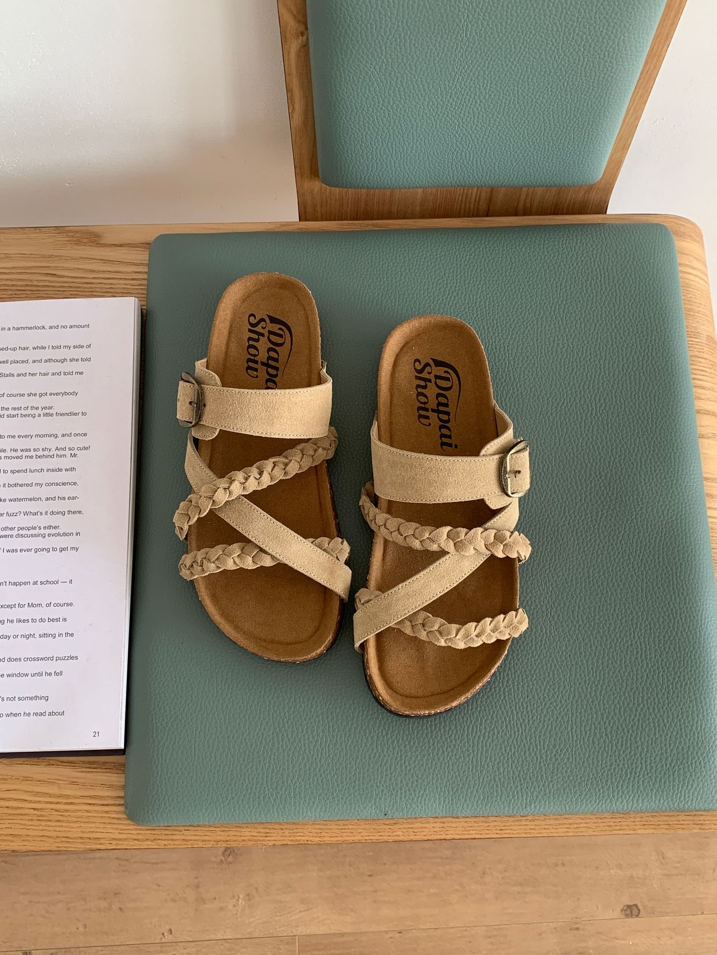 Chaussons tissés d'extérieur style rétro Mori, bouts ouverts, semelle souple - IVOIRART.COM