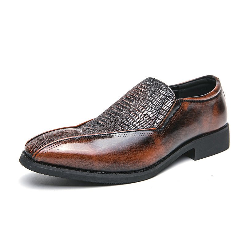 Chaussures à enfiler en cuir tendance rétro britannique pour homme, mocassins élégants - IVOIRART.COM
