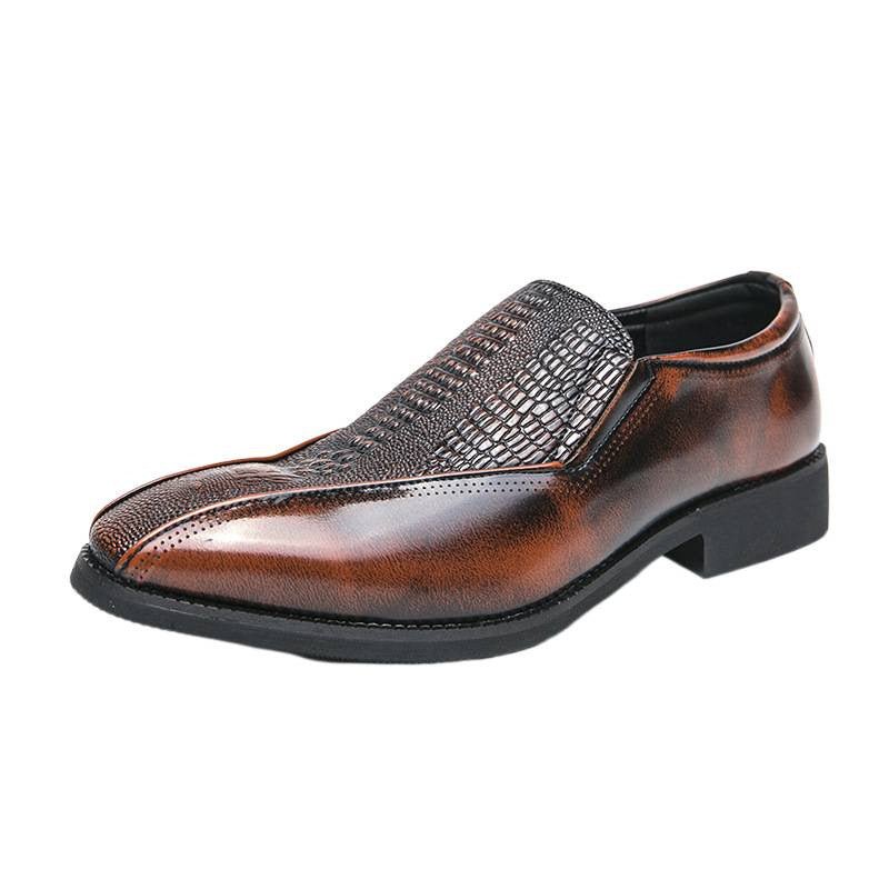 Chaussures à enfiler en cuir tendance rétro britannique pour homme, mocassins élégants - IVOIRART.COM