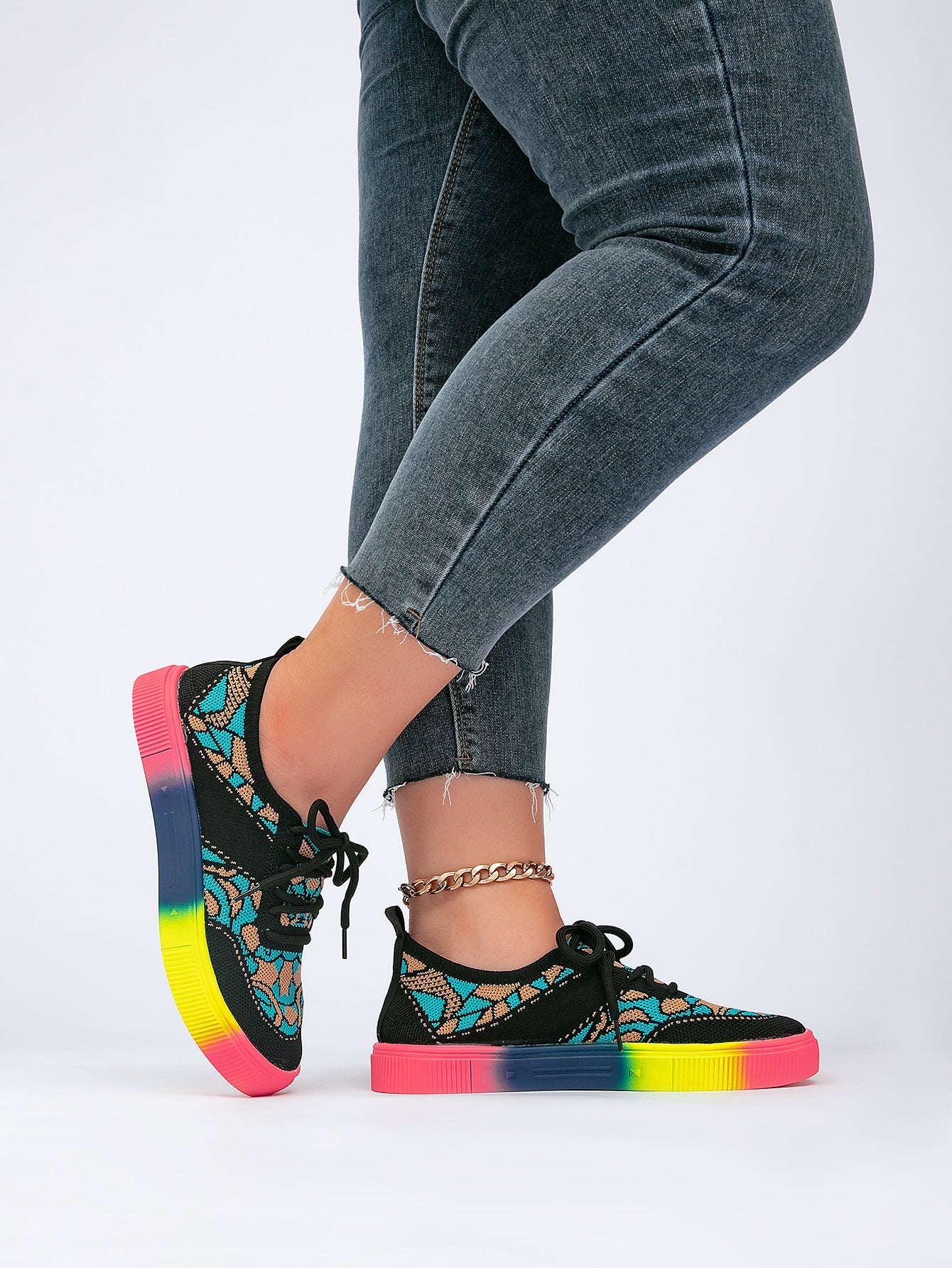 Chaussures à lacets respirantes semelle épaisse grande taille confort élégant - IVOIRART.COM