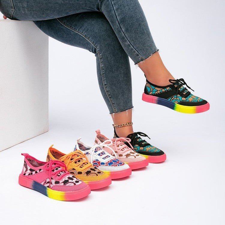 Chaussures à lacets respirantes semelle épaisse grande taille confort élégant - IVOIRART.COM