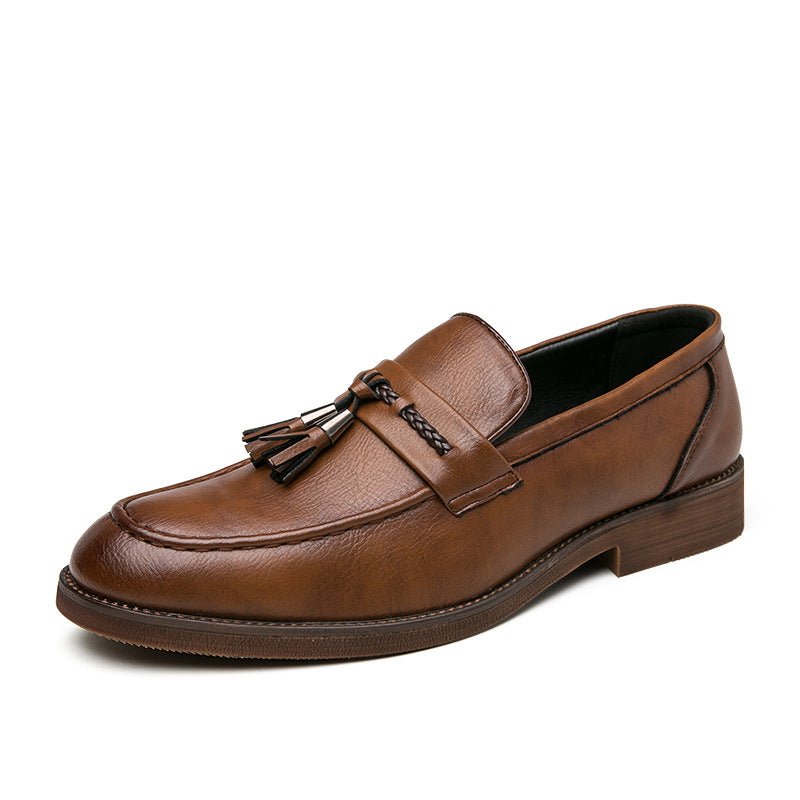 Chaussures à pampilles coiffeur hommes cuir semelle cuir British casual élégants - IVOIRART.COM